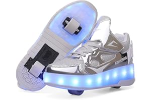 ROLLTONGOZ Chaussures à roulettes Garçons Filles Respirant Patins à roulettes pour Unisexe Enfants Retractable Basket Cadeaux créatifs de Vacances pour Enfants Chaussures Noël Nouvel an Cadeau d'anniversaire