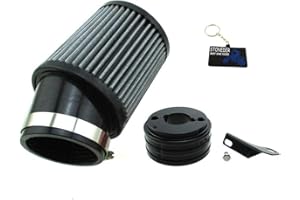 STONEDER 62MM Air Filter & Black Adapter Kit For 6.5 HP Honda Clone GX160 GX200 Go Kart Predator 212cc Engine Go Kart Racing Cart Mini Bike