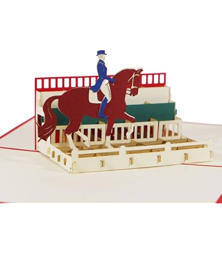 Handgemachte 3D Pop-up Karte Mit Pferderennen Motiv - Perfekt Für Jede Gelegenheit