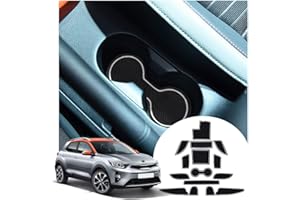 YEE PIN Stonic gumowe maty, kamienne akcesoria, wewnętrzne maty antypoślizgowe na konsolę środkową, pudełko do przechowywania, części samochodowe do wnętrza (białe)