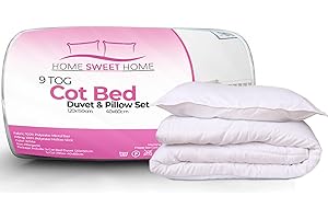 Home Sweet Home UK Toddler Cot Bed Duvet And Pillow Set - 100% Microfiber Anti Allergy 9.0 Tog Junior Baby Duvet And Pillow - Toddler Bedding Cot Bed Set 120 x 150 cm