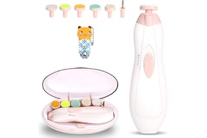 WADEO Lime à Ongle Electrique Bebe Coupe Ongle Bebe Electrique Fille Safety Kit Ciseaux Bébé Manucure Toilettage Pour Enfant Nouveau-Né