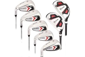 Ram Golf Accubar Mens Golf Left Hand Clubs Iron Set 6-7-8-9-PW with Hybrids 24° and 27° - Lefty