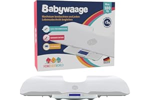 HOME KIDS WORLD HomeKidsWorld Kombi-Waage Für Babys und Erwachsene: Präzise Waage Für Babys Und Erwachsene, Personenwaage Digital Mit 50g Genauigkeit von 0-180 Kg -, Körperwaage Ideal Für Neugeborene als Babywaage