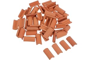 NUOBESTY Tejas Miniatura Manualidades Mini Tejas para Tejados Materiales De ConstruccióN En Miniatura para Dioramas Manualidades De JardíN 50 Piezas