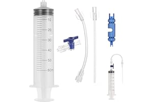 GOTH Perhk 60ml Bicycle Tubeless Tire Sealant Injector Syringe Kit, Included Sealant Injector and Presta Valve Core Removal Tool for Bike