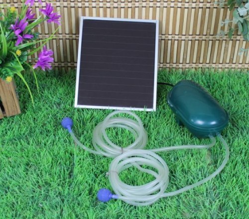 Solar Power Oxygen Sauerstoffpumpe Teichbelüfter Sauerstoff für Tag und Nacht !!!