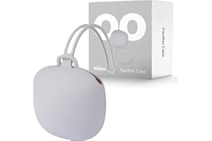 Love Noobs Silicone Dummy Case, Baby Dummy Holder Case, Pacifier Holder Case, BPA Free Soother Holder, Newborn Soother Storage Box, Pacifier Clip Case, Baby Pacifier Case for Diaper Bag, Grey