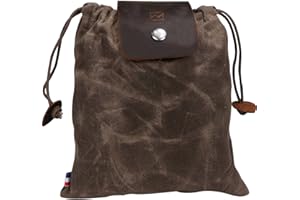 ZHAOCO Canvas Futtersack zum Wandern, zusammenklappbarer Ledergürtelbeutel Taillentasche mit Kordelzug und Schnalle