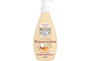 Le Petit Marseillais - Lait Soin Hydratant Réparation (Flacon-Pompe de 400 Ml) – Lait Corps pour Peaux Abîmées et Desséchées Hydratation 24H – Lait Corporel au Beurre de Karité,Aloes et Cire d'Abeille