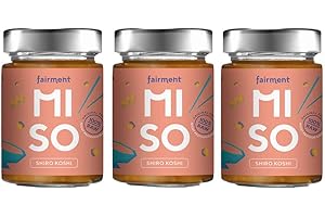 ‎FAIRMENT Fairment Bio Miso "Shiro Koshi" - unpasteurisierte Misopaste im Glas 200g, authentisch nach japanischem Rezept fermentiert - 3 Gläser