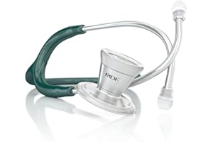 ‎MDF INSTRUMENTS MDF Klassisches Kardiologie-Zweikopf-Stethoskop - mit Bruststück und Kopfteil aus rostfreiem Stahl -Gratis-Parts-for-Life - Smaragdgrün (MDF797-21)