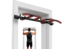 ‎DH FITLIFE DH FitLife Klimmzugstange Türrahmen ohne Schrauben kein Abrutschen mit Multigriff-Positionen | Pull up bar Doorway | Reckstange Turnstange Türreck zum Einhängen | Für Türrahmen 65-92cm
