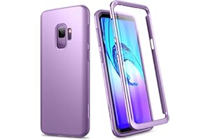 SURITCH Samsung Galaxy S9 Silikonowe Etui 360 Stopni Miękkie Integral Wstrząsoodporne Który Chroni Z Przodu i Tyłu Etui Etui Samsung Galaxy S9 (Fioletowe)