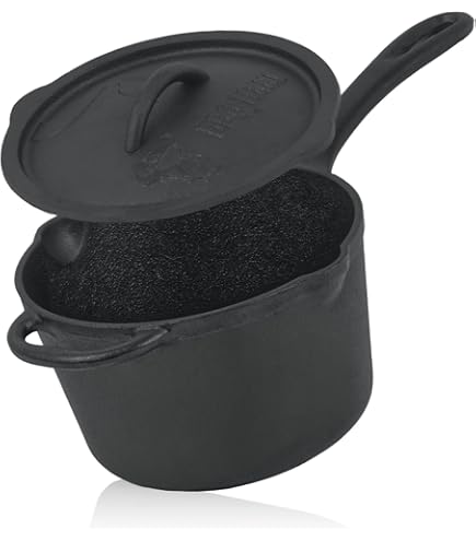 Petromax Casserole à Sauce En Fonte (0,5 L) U2013 Petite Casserole Avec Manche Et Aide Au Versement, Conserve La Chaleur, Pré-cuite Pour Tous Les Types De Cuisinières