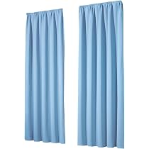 Heimtexland ® Typ139, set van 2 verduisterende gordijnen, met plooiband Heimtexland ® Typ139, set van 2 verduisterende gordijnen, met plooiband