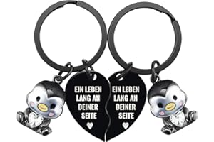 Sinmoe 2 Pinguin Schlüsselanhänger Pinguin Geschenk Elefant Schlüsselanhänger Romantische Geschenke für Paare Partner Ihn Sie Freund zum Weihnachten Valentinstag Geburtstag Jahrestag Hochzeitstag
