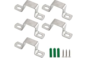 FLOMORE Soporte de tubo cuadrado M90 x 90 mm, acero inoxidable 304, en forma de U, soporte de metal, abrazadera de manguera con tornillos