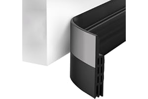 DESDIRA Paraspifferi Sottoporta, 5x100cm Silicone Sottoporta Paraspifferi Porta Blindata, Guarnizione Autoadesiva, Riduce il Rumore, Nero