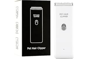 GRIMGROW Perro gato hogar pelo impermeable Clipper portátil eléctrico USB recargable mascotas herramientas de aseo de bajo ruido máquina de afeitar inalámbrico para mascotas pequeñas y grandes