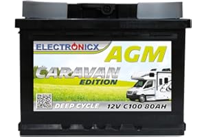 AGM akumulator 12 V 80 Ah Electronicx Caravan Edition, akumulator solarny 12 V, akumulator solarny 12 V, akumulator 12 V, akumulator solarny 12 V, 80 Ah, akumulator solarny Mover Deep Cycle AGM