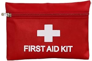 Cherry-on-Top Empty First Aid Bag – Small Travel First Aid Pouch for DIY Medical Kit, Red Compact Storage Bag