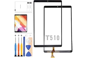 LADYSON Kit de remplacement d'écran pour Samsung Galaxy Tab A 10.1 2019 T510 T515 SM-T515 SM-T510 Écran tactile Digitizer Vitre de réparation pour SM T510 Outils gratuits (Pas d'écran LCD)