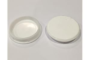 ABRAFIX 35mm Hinge Hole Cover Caps 12 Pces White Colour for Kitchen Cabinets