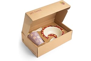 AS Roma ASR-DSET-23, Set Posate Unisex Bambino, Giallo e Rosso, Standard