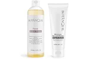 BOTANQUIL Shampoo and Conditioner Set, Sulphate Free Shampoos for Hair Care, Repairs Damage, Anti-Frizz & Hydration, Set of 355ml Hair Shampoo and 236ml Conditioner for Women and Men