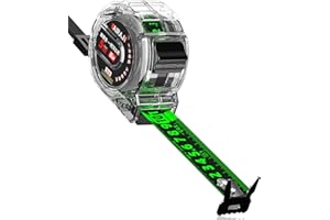 ZERONINE 5M/16ft Tape Measure, Width 25mm Fluorescent Precision Measuring Tape, Stainless Steel Retractable Double Sided Graduated Tape Measure, Easy To Read Self-Lock Measuring Tape Measure