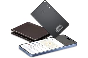 CASCHO Air Tag Card Ricaricabile Wallet Tracker Thin 1.6mm, Localizzatore di Portafoglio Ricaricabile Compatibile con Apple Dov'è(solo iOS), IP68 Impermeabile Smart Tag per Valigie/Borse/Passaporto/Chiavi