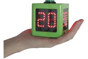 GAN XIN Poker Shot Clock, Cube Timer Seconds Countdown Stopuhr für Poker/Casino/Schachkasinos,20/30 Sec and Custom Time (Klein,Grün)