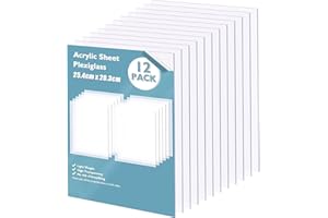 KAHEIGN Przezroczyste płyty akrylowe 25 cm x 20 cm, przezroczyste kwadratowe płyty z tworzywa sztucznego z pleksiglasu, płyta akrylowa z folią ochronną do ramek na zdjęcia, projektów wystawowych,