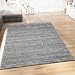 Produktbild VIMODA Wohnzimmer Teppich Modern Meliert Kurzflor, Oeko Tex Zertifiziert, Farbechtheit, Pflegeleicht in GRAU, Maße:40 x 60 cm