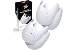 Graffiti Sneaks 2 Pairs White Sneaker Crease Protectors, Against Toe Box Shoe Creases, Anti Wrinkle Sneaker Shoe Crease Guards, Crease Protectors for Air Force 1, Men's