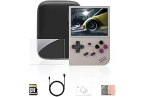 S_WAY RG35XX Consola de Juegos de Mano con Garlic OS Sistema Linux, Tarjeta TF 64G, más de 5400 Juegos, Pantalla IPS de 3.5 Pulgadas, Consola de Juegos Retro, emulador de Mano para Adultos y niños