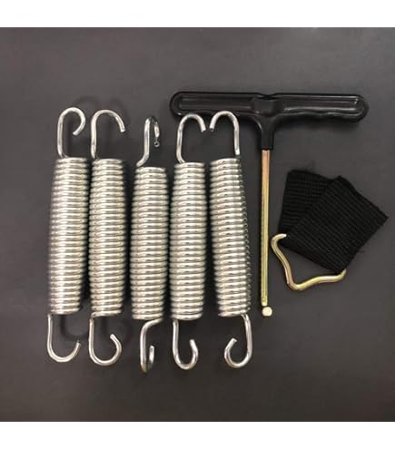 Molle Per Trampolino 14.7 Cm - Confezione Da 10 Con Ganci, Acciaio Zincato, Resistente E Antiruggine - Foto 9