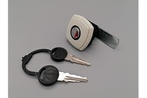 CR-MOESANCO® Cerradura Cuadrada Blanca para Maletero de Gas y Baúl Caravana y Autocaravana (Espesor:35 mm) con 2 Llaves