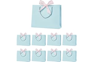 Yieseang Gift Bags with Ribbon,Paper Wedding Gift Bags with Handles,Present Bags for Birthday,Party Celebration,Bridesmaid,32 x 25 x 10cm (blue)