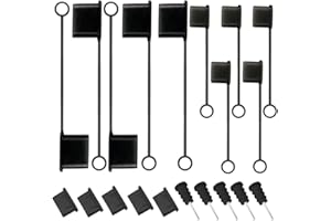 CKANDAY 5 pezzi di copertura del cavo USB C + 5 porte USB di protezione + 5 tappi antipolvere USB C + 5 protezioni antipolvere per jack per cuffie da 3,5 mm, tappi antipolvere in silicone per dispositivi