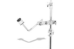 Yechiry Drum Cymbal Extension Stand Multi-Angle Justerbar, Rostfritt Stål Cymbal Boom Arm med Klämma, Filt Pad Skydd, Kompakt för Repetition Hemmascen 6,10 X 5,31 X 2,48 Tum (Expanderbart klipp)