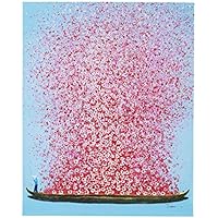 Kare 39250 de Touched Flower Boat 100 x 80 cm Accesorios, Lienzo impreso, aceite handgemalte Detalles, marco: madera de abeto, color rosa, azul, marrón, 3.5 x 80 x 100 cm