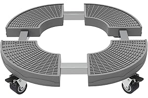 KELIXU Plant Caddy with Wheels Adjustable 15-20in, Heavy Duty Rolling Plant Stand 440lbs, Indoor Outdoor Large Plant Cart Dolly with Casters Plant Roller Tray, Gray