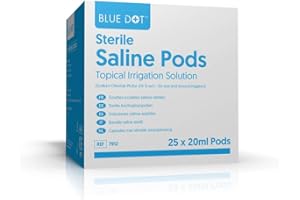 KEERCIGA Sterile Saline Solution Eye Wound Eyewash Pods 25 x 20ml Boxed