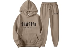 BINPASHA Trapstar London Jogging Suit Mens Tracksuit Set Hoodie Top Sportswear Long Sleeve Hoodie Pants Sportswear Jogging Suit Two-Piece Sweatsuits