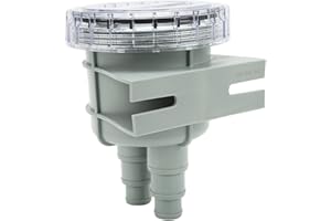 DEPISUTA Meerwasserfilter, Rohes Kühlwasser-Einlasskorbsieb für Meerwasserschiffe, Segelboote, Yachtmotoren, Hydraulische Kühler, Transparente Schale, Leistungsstarker Filter