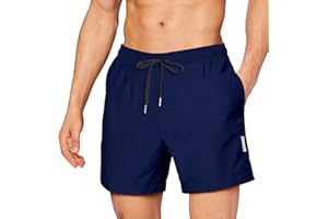 BENNIES Costumi da Bagno Uomo, Pantaloncini da Bagno Costume da Bagno Pantaloncini Corti da Bagno Vita Elastica Regolabile Coulisse e Asciugatura Rapida con 2 Tasche per Nuoto Spiaggia Piscina Vacanza