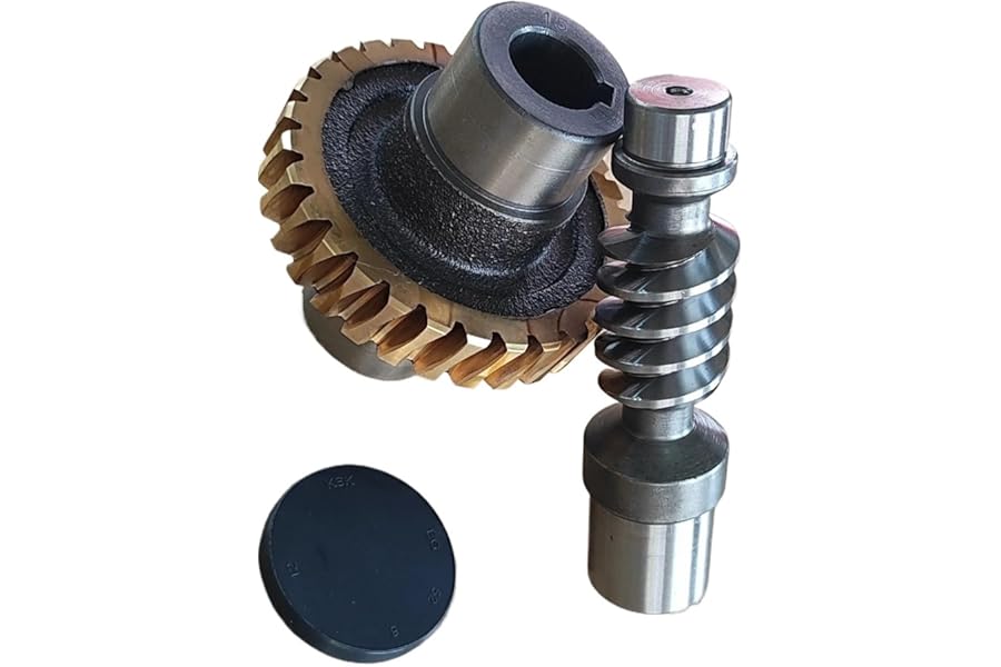 Tin Bronze Worm Gear and Worm for NMRV 40 Input hole 9/11/14mm Output hole 18mm Ratio 5/100 with cover(Ratio 30 to 1,Input 14 mm)