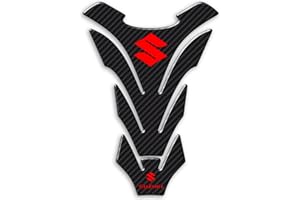 DEGONA Paraserbatoio Tank Pad Adesivo Resinato 3D Protezione Serbatoio compatibile con moto SUZUKI (PS004)